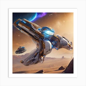 Spaceship In Space 9 Art Print