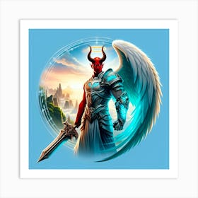 Demon Warrior Art Print