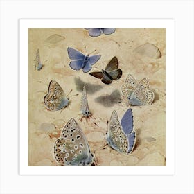 Blue Butterflies Art Print