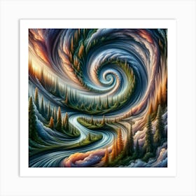 Spiral River Art Print