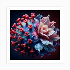 Coronavirus Flower Art Print