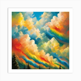 Rainbow Clouds Art Print