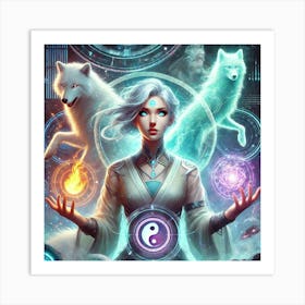 Zora Ashheart Spirit Communication Sci Fi Art Print