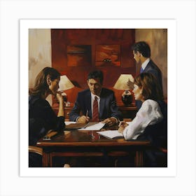 'Business Meeting' 2 Art Print