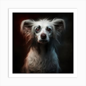 Dog With Red Eyes Art Print