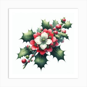 Flower of Holly-hox 1 Art Print