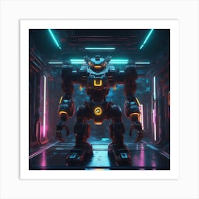 Futuristic Robot 55 Art Print