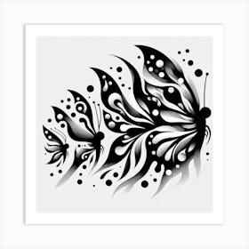 Black and White Abstract Art 281 Art Print