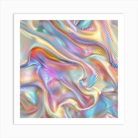 Abstract Holographic Background Art Print