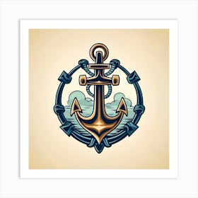 Anchor Logo Design Art Print