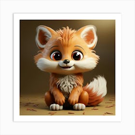 Cute Fox 17 Art Print