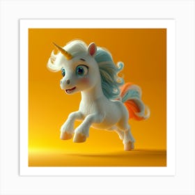 Unicorn 3d 2 Art Print