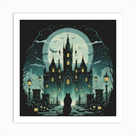 Halloween Castle 2 Art Print