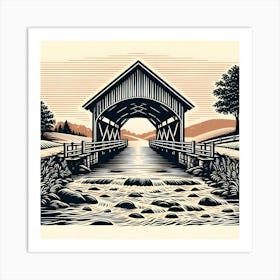 Covered Bridge 3 Art Print