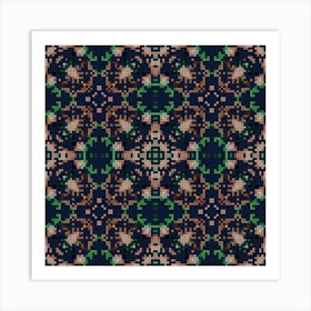 Decorative background made from small squares. 6 Art Print