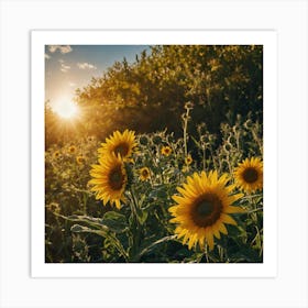 Art Print Featuring Bright Yellow Sun shines Art Print