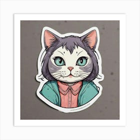 Kawaii Cat 1 Art Print