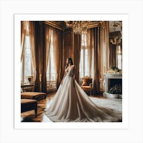 Bride In A Wedding Dress 1 Art Print