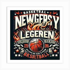 New Jersey Legends Basketball Art Print