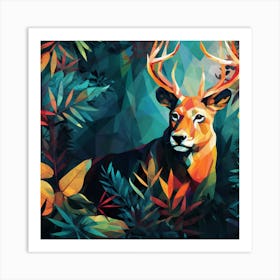 Deer In The Forest 4 Art Print