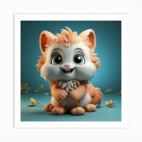 Cute Cat Art Print