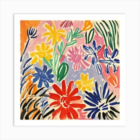 Spring Flowers Painting Matisse Style 5 Art Print