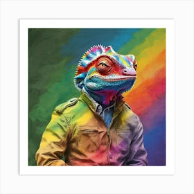 Rainbow Lizard 1 Art Print