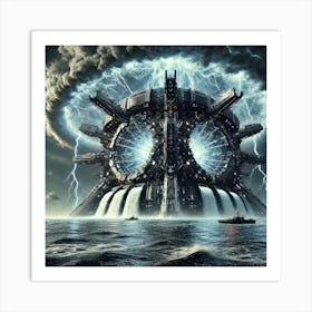 A Massive, High Tech Sci Fi Structure Called The O Retry Art Print