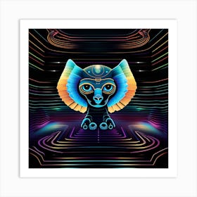 Neon Egyptian Art Print