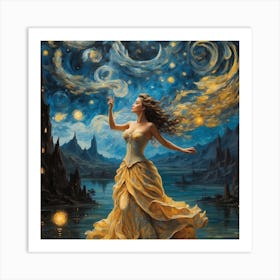 Princess of the Starry Night  Art Print