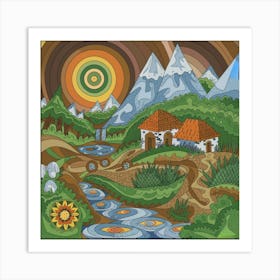 Small mountain village 19 Art Print