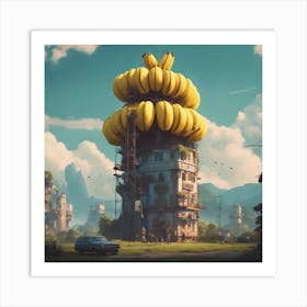 Bananas In The Sky Art Print