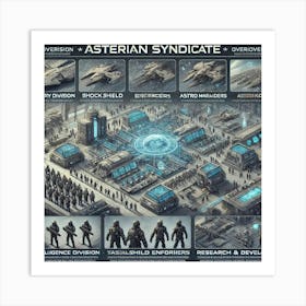 A Detailed Futuristic Scene Depicting The Asterian 3 Art Print