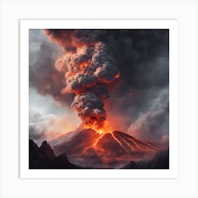 Volcano Eruption 1 Art Print