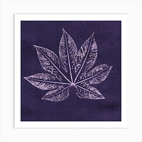 Blue Leaf Art Print