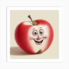 Happy Apple Art Print