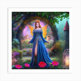 Fairy In The Garden 1 Art Print