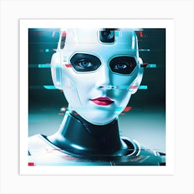 Portrait Of A Robot Art Print