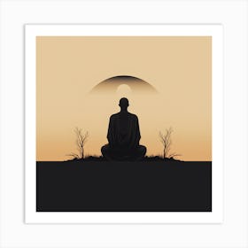 Buddha Silhouette Art Print