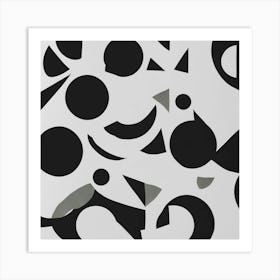 Black and White Abstract Art 21 Art Print