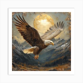 Eagle In Flight Art Print