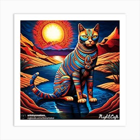 Egyptian Cat Art Print