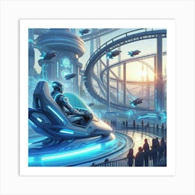 Futuristic Theme Park Art Print