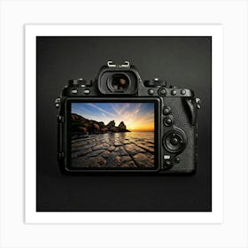 Sunset On A Camera Art Print