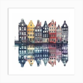 Amsterdam Houses Canvas Print Art Print