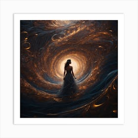 Majestic painting, line art, futuristic Art Print