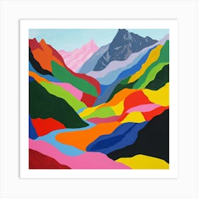 Colourful Abstract Vanoise National Park France 2 Art Print