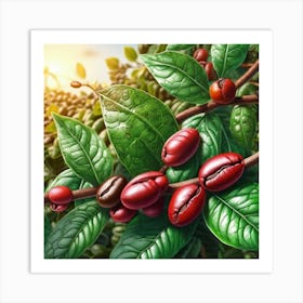 Coffee Beans On The Tree 16 Art Print