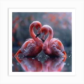 Flamingos 2 Art Print