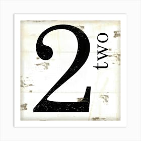 Two Number Sign Art Print